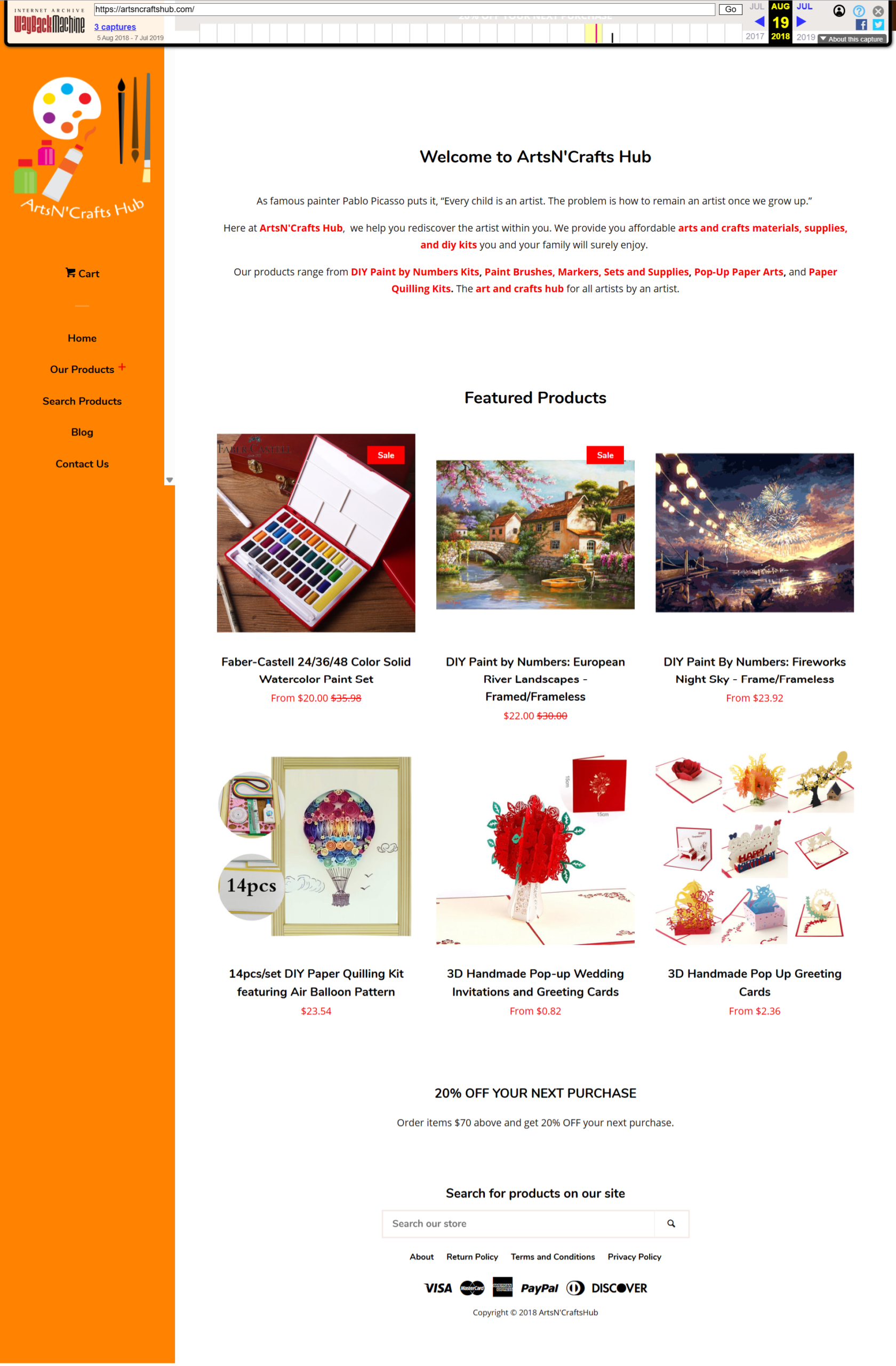 Arts N Crafts Shopify Store